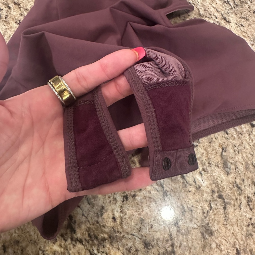 NWOT Free People Bodysuit | Maroon | Thong Snap Closure | Size Medium - Picture 3 of 4